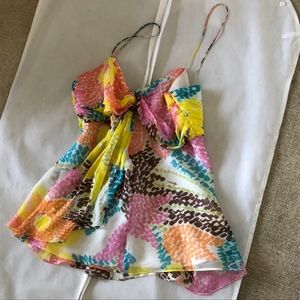 Milly Spaghetti Strap Silk Blouse